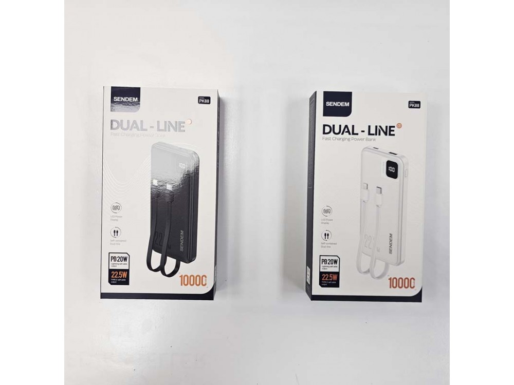 SENDEM PK88 10,000mAh Fast-Charge Power Bank USB-C and iPhone 22.5W PD 20W UK SENDEM PK88 10,000mAh Fast-Charge Power Bank USB-C and iPhone 22.5W PD 20W UK