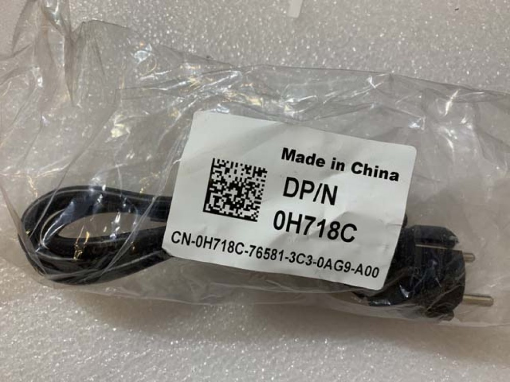 Dell EU 2 Pin Mains Power Cord Cable IEC C5 Clover leaf 1M Black CN-0H718C