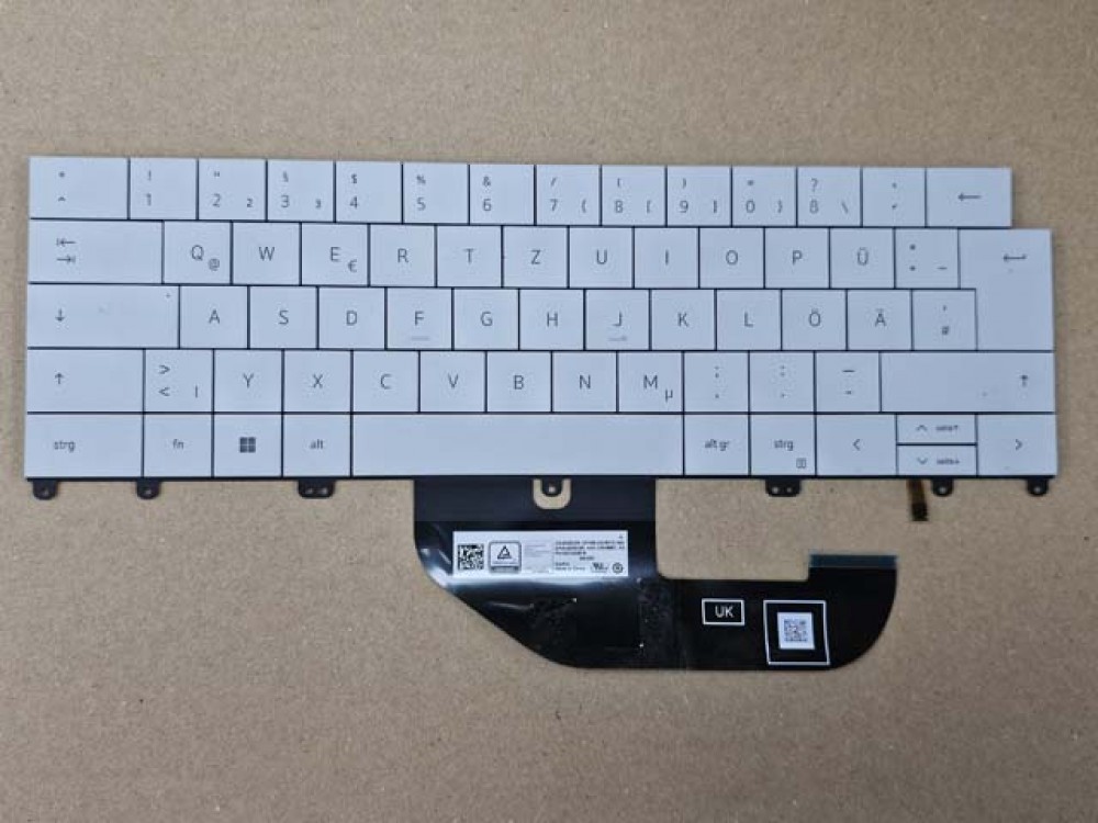 DELL XPS 13 Plus 9320 GERMAN Backlit Laptop Keyboard CN-0D6DGK White Platinum