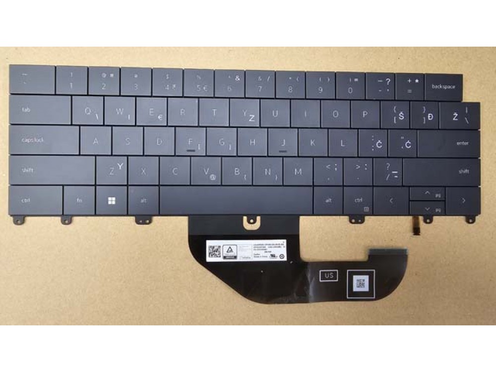 DELL XPS 13 Plus 9320 CROATIAN Backlit Laptop Keyboard CN-03F23K BLACK GRAPHITE