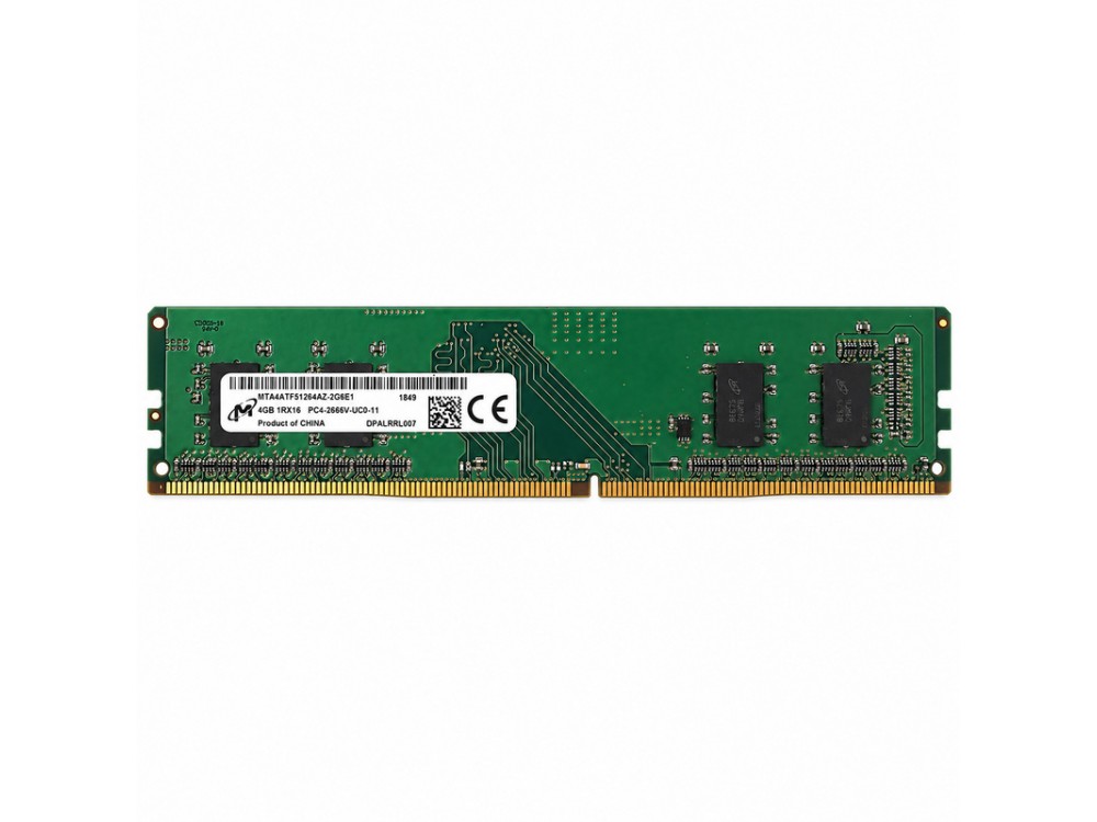 Micron 4GB DDR4 2666MHz PC4-2666V 1Rx16 UDIMM Desktop RAM MTA4ATF51264AZ-2G6E1